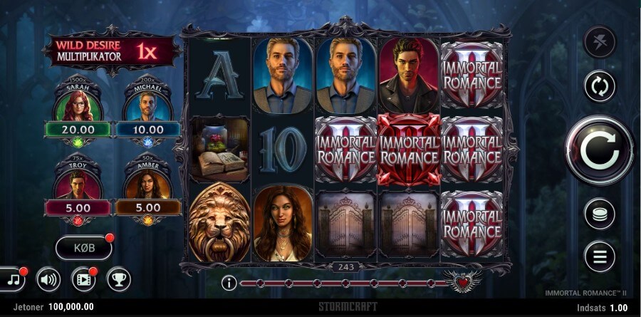 Immortal Romance 2 screenshot af spilleplade